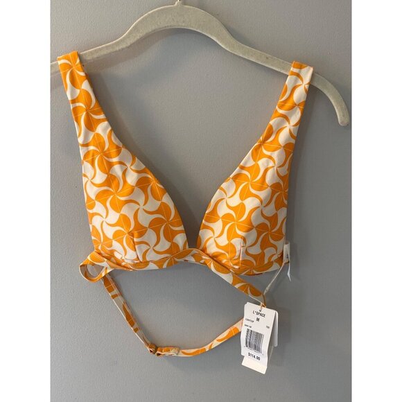 L*Space Avery Top in orange and cream wrap around size medium top only - Picture 2 of 4